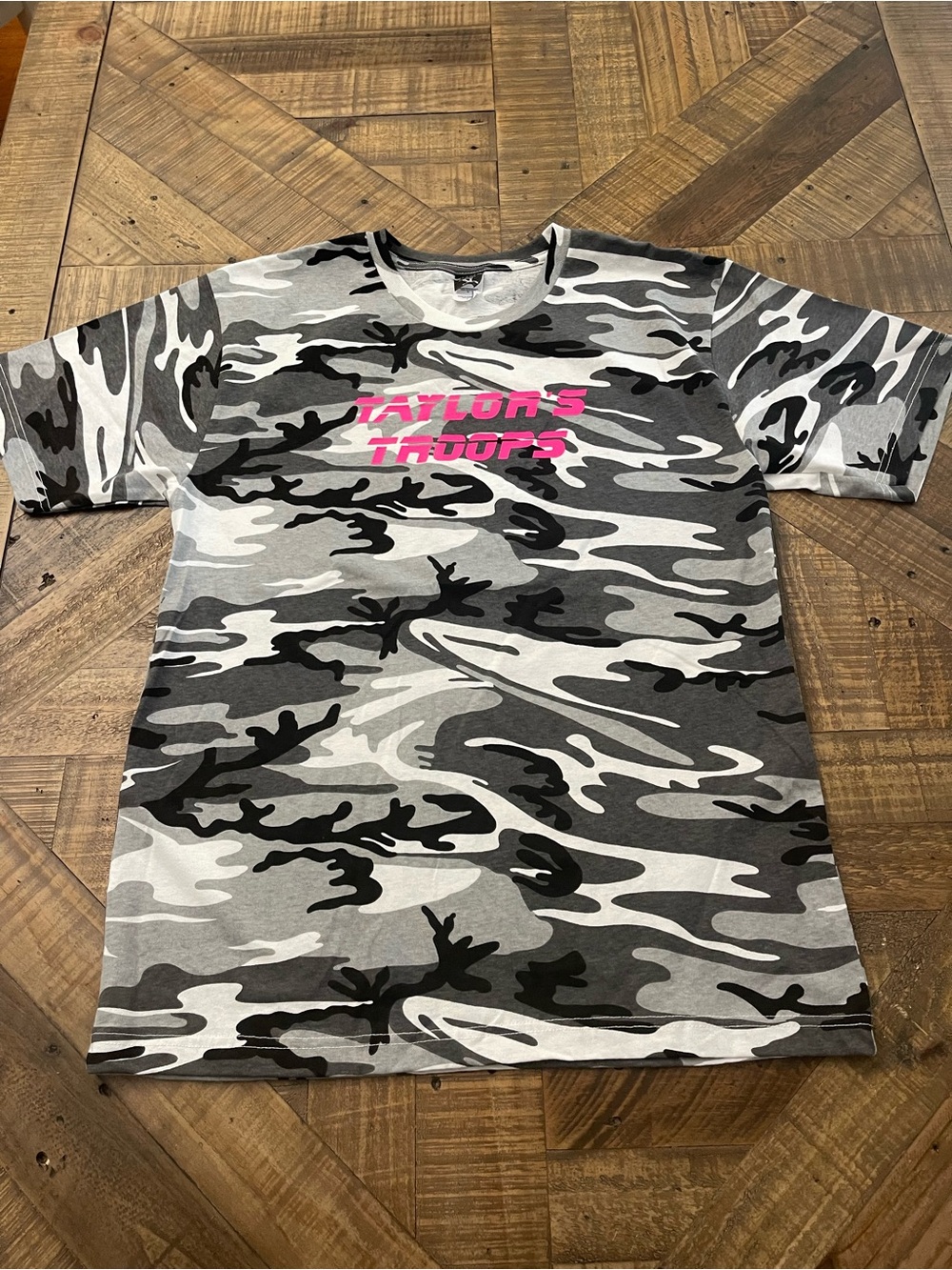 Code V Custom "Taylor's Troops" Graphic Camo T-Shirt - Gray Urban Camouflage